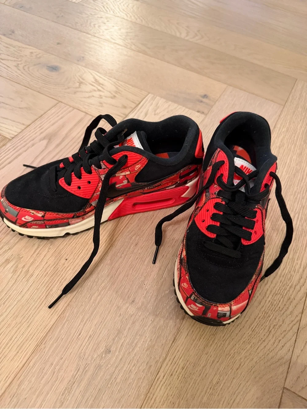 Nike Red & Black Graphic Air Max Sneakers